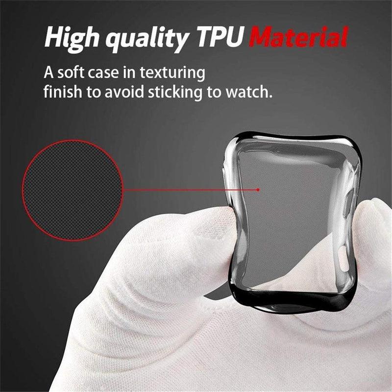 Screen Protector For Apple Watch - Full TPU Bumper Cover, Compatible with iWatch Series 7 SE 6 5 4 3, 45mm 41mm 44mm 40mm Case, Accessories
